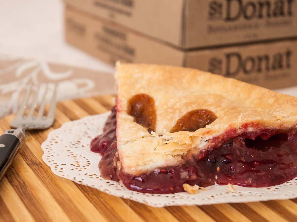 Tarte aux framboises et sucre à la crème